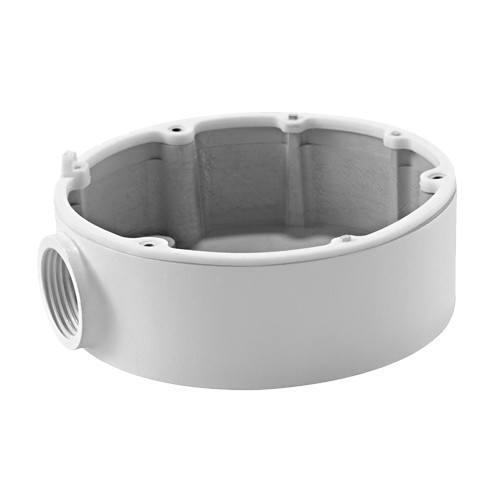 Caixa de conexões - Para câmaras dome - Apto para uso exterior - Instalação em tecto ou parede - Cor branco - Passador de cabos