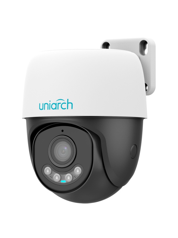 Câmara Dome Uniarch IP - 3 MP | Lente 4 mm | microSD 512 GB - Auto Tracking - IV 30 m | Luz branca 10 m | DWDR - Wi-Fi | Microfone | Altifalante | IP66