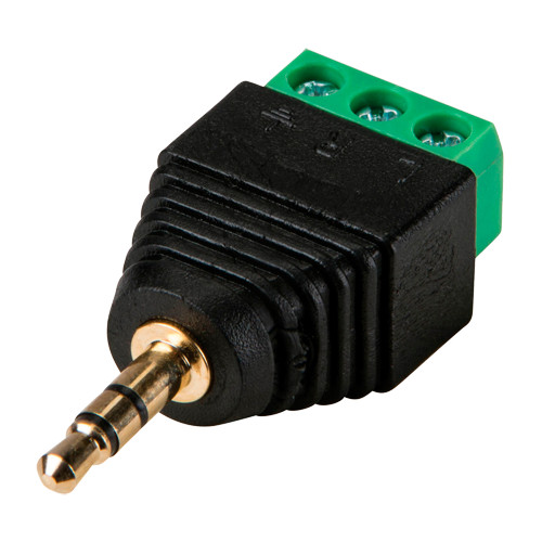 Conector SAFIRE - Jack 3.5 mm Estéreo - Saída +/ de 2 terminais - 42 mm (Fo) - 18 mm (An) - 4 g