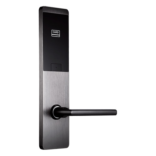 Fechadura de hotel ZKTeco - Abertura por Cartão MF - Backset 62.5 mm | Abertura esquerda - Autónoma 4 x pilhas AA - Bombín de emergência - Compatível com software ZKBiolock Hotel Lock System / ZKBioSecurity 3.0