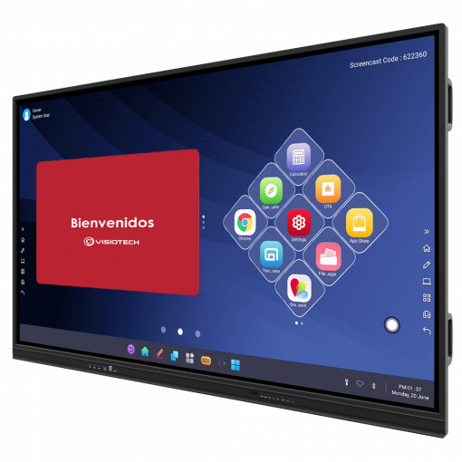 IBOARD INTERACTION 75 '' 4K Interactive Screen - Resolution 3840x2160 - HDMI, VGA, DP, Type -C, LAN, USB, OPS - Vision Angle 178º - Integrated Altifalantes Angle
