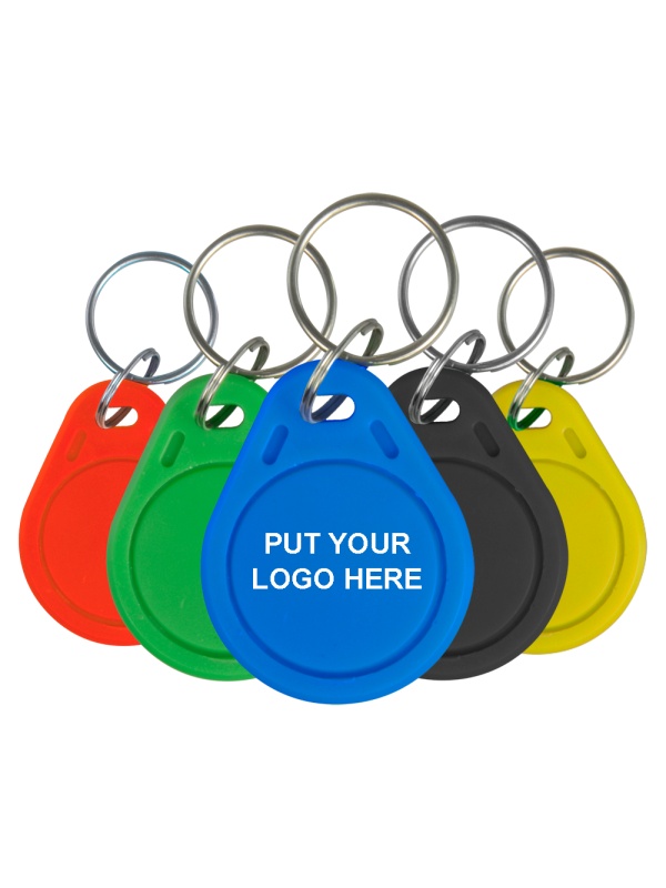 Key holder customizable proximity tag - in 125 kHz passive | 1,000 units - Printed logo to measure: rewritable ID - custom logo up to 2 colors - 5 different 5 elegable tag color - send the logo, color and quantity to representation