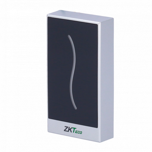 Leitor de acesso - Acesso por Cartão MF - Indicador LED e acústico - Wiegand 26/34 - Compatível com controladoras ZKTeco - Apto para exterior IP65