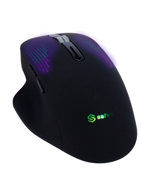 Optical Mouse Safire Wireless - Frequency: 2.4GHz RF - Side buttons for quick navigation - Pre and post visualization wheel - DPI Resolution Definition