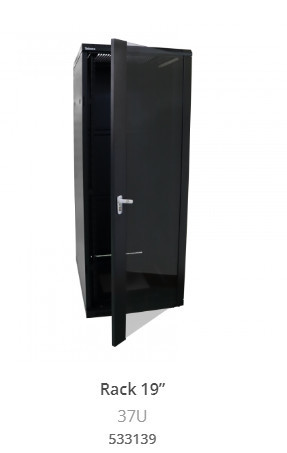 Rack Bastidor 19" 37U Solo (600 x 2050 x 800mm) Montado