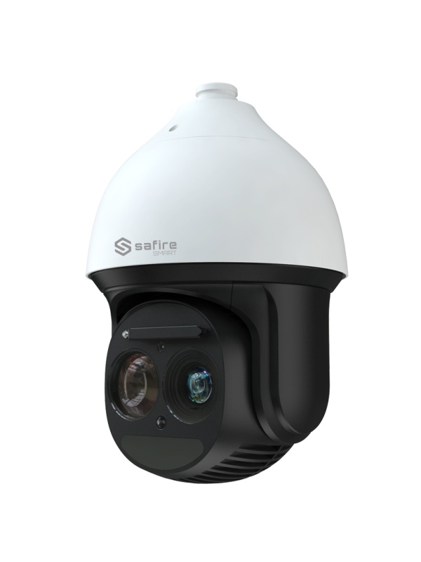 Safire Smart - IP camera PTZ Gama X1 Artificial Intelligence - Resolution 4 Megapixel (2560x1440) | WDR 120 DB - Optical Zoom 37x | LASER IR 800M - Autotracking, Humans and Vehicles | Alarms - IP67 and IK10 impermeability | Hippoe (IEEE802.3BT)