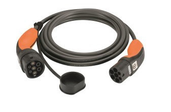 Soft standard charging cable (up to 22 kW) black, type 2, 32A, three -phase, 5 m