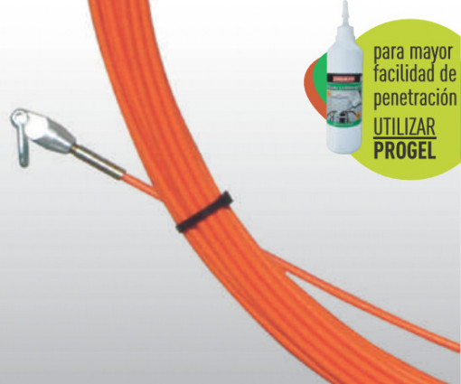 SONDA DE CABO DE FIBRA DE VIDRO AUTO-ENERGÉTICA 6 M/M 60Mt.+PONTA+MANILHA