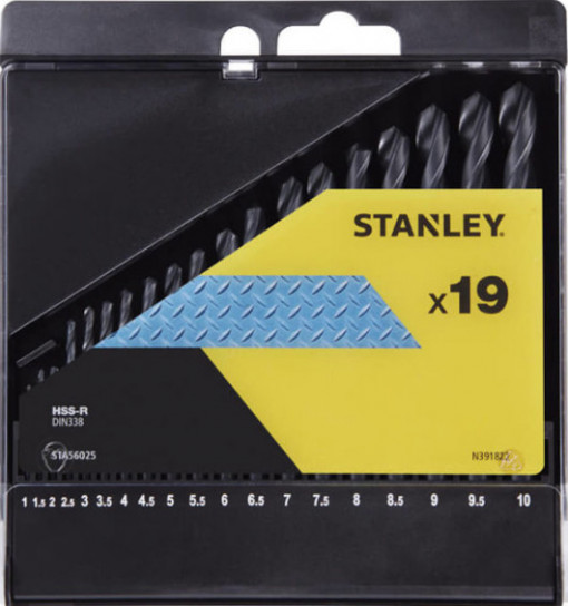 STANLEY - Cassette c/ 19 brocas HSS-R para metal ø 1 - 10mm (0.5mm) STA56025-QZ