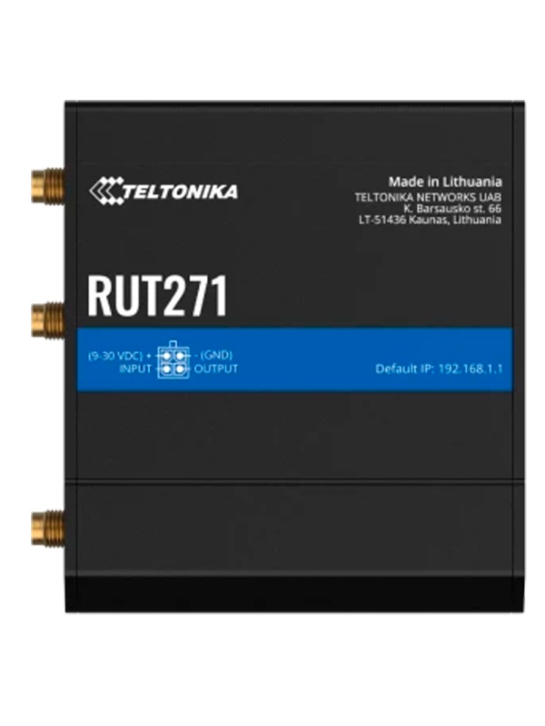 Teltonika Router Redcap 5G Industrial - 2 portas Ethernet RJ45 Fast Ethernet - Redcap 5G até 223Mbps - 1x Entrada/Saída Digital - Wi-Fi 802.11b/g/n 2.4GHz - Caixa de alumínio