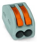 WAGO - Ligador compacto | até 0 4mm' | laranja / cinzento | 2 condutores { ref. 222-412