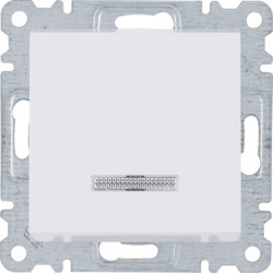 WL0220 - lumina - Comut. escada c/sinaliz, branco HAGER EAN:8694407000330