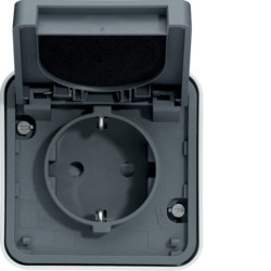 WNC160 - cubyko s - Tomada Schuko, cinzento HAGER EAN:3250617171601