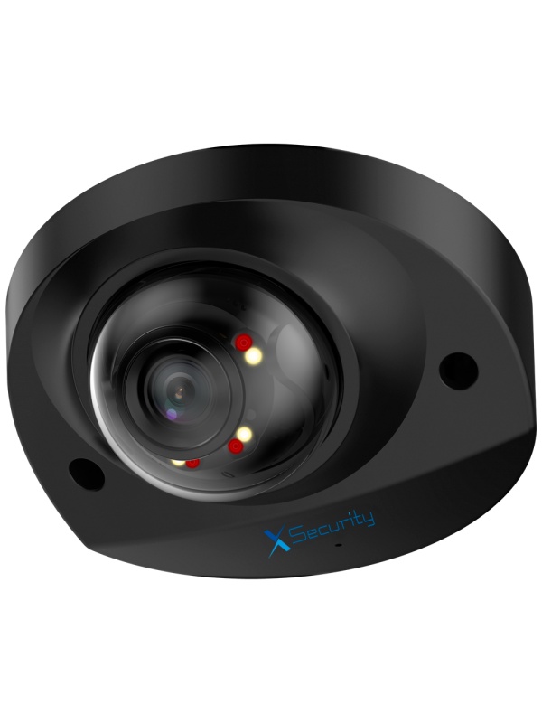 X-Security Câmara IP Mini Domo - 4 Megapixel (2688x1520) - Lente fixa 2.8mm - WDR 120dB | Dual Light alcance 30 m - WizSense, com classificação de pessoas e veículos - Micro SD | IP67 | IK10