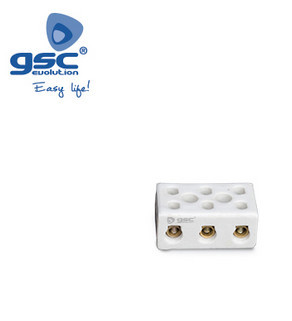 001000728 - 8436021947284Pacote de 3 tiras de conexão cerâmica 3 pólos 16mm2 30A