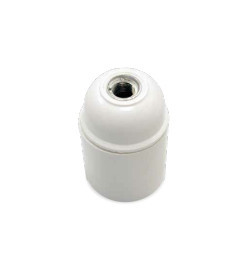 002201261 - 8433373012615Casquilho em baquelite liso E27 branco