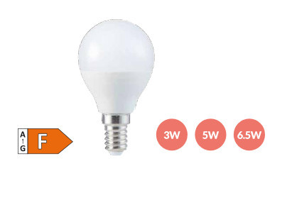 200690038 - 8433373056824Lâmpada LED esférica 6,5W E14 6000K