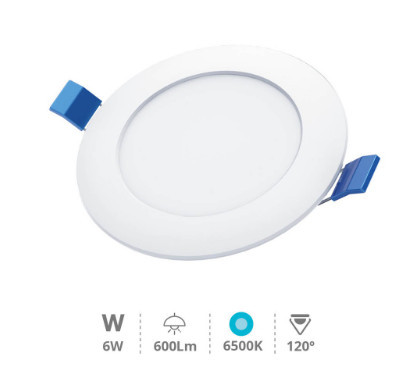 201000038 - 8433373054417Belur downlight redondo LED embutido 6W 6500K Branco