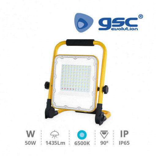 202605002 - 8433373042667Projetor LED Sampaya com bateria 8W 6500K luz de emergência saída USB