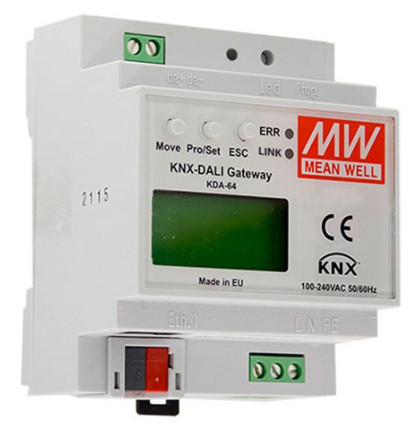 219633 - Gateway Mean Well KNX-DALI KDA - Quant. fornecida = 1 un