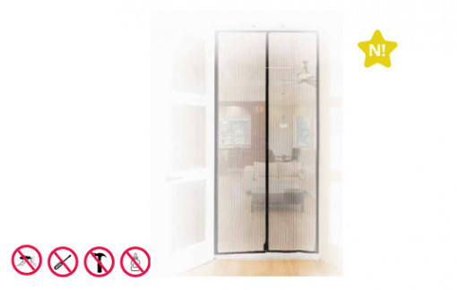 402000000 - 8433373059474Rede mosquiteira magnética para portas 100x220cm