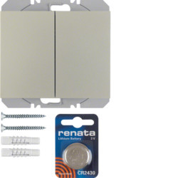 85656273 - K.1/K.5 - BP duplo KNX RF, aço inox HAGER EAN:4011334370772