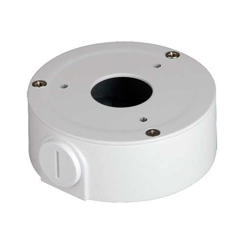 Caixa de conexões - Para câmaras dome - Apto para uso exterior - Instalação em tecto ou parede - Alumínio e Aço galvanizado - Passador de cabos