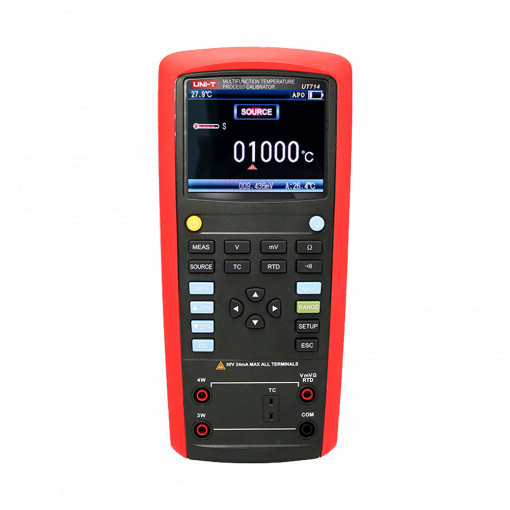 Calibrador de proceso de temperatura - Display LCD de hasta 2000 cuentas - Realiza medidas de termopares y RTDs - Realiza medidas de tensión y resistencia - Dispone de comunicación USB - Apagado automático