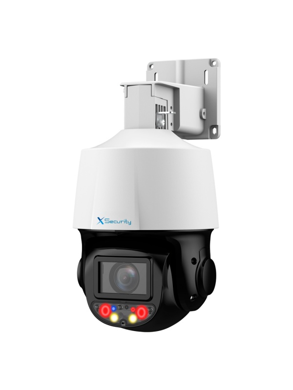 Câmara X-Security IP PTZ 4 Gama Mpx Pro - Lente varifocal 4~40 mm (zoom ótico 10x)) - Dual Light | Alcance IV 70 m | Luz branca 30 m - IVS (Proteção do perímetro) | SDM 3.0 - Deteção de rosto | Auto Tracking - IP66 | Áudio | Alarmes | PoE+ | MicroSD