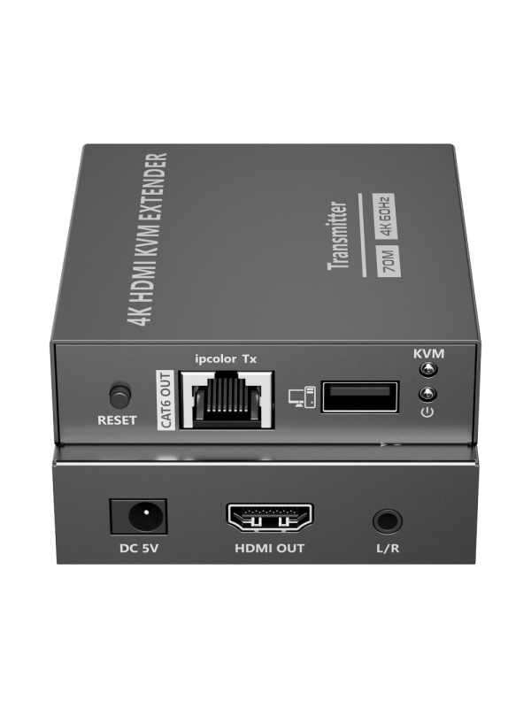 Extensor KVM de sinal HDMI - Alcance 70 m - Resolução 4K - Permite ligações 1:1