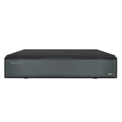 Gravador IP X-Security AI - 8 CH vídeo IP - Resolução máxima gravação 12 Mpx - Largura de banda 80 Mbps - Saída HDMI Full HD e VGA - Admite 1 disco rígido