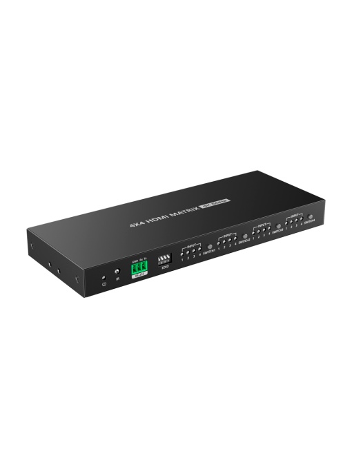 HDMI Video Matrix - 4 HDMI inputs - 4 HDMI outputs - up to 4K (input and output) - Allows remote control
