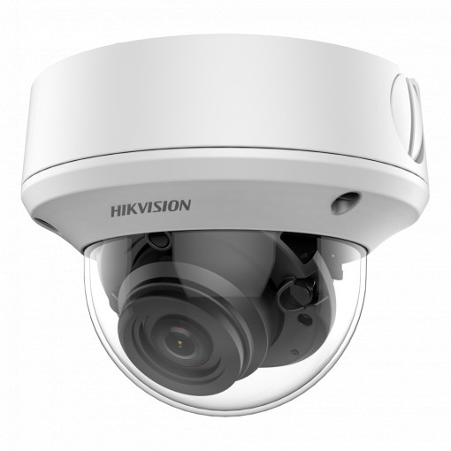 Hikvision - Cámara Domo 4n1 Gama Value - Resolución 1080p (1920x1080) - Lente varifocal motorizada 2.7~13.5 mm - EXIR IR 70m, alta sensibilidad Ultra Low Light - Impermeable IP67, antivandálica IK10 | AC/DC