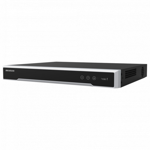 Hikvision - Gama PRO - Grabador NVR 16 CH IP PoE 200 W - Resolución máxima 32 Mpx - Ancho de banda 160 Mbps | Alarmas - Admite 2 discos duros