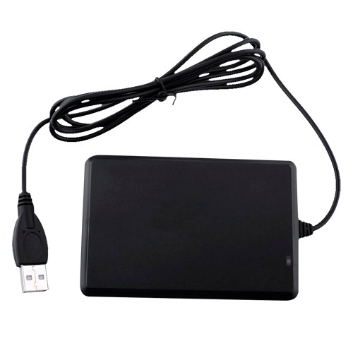 Leitor de cartões USB - Cartões EM 125 KHz - Comunicação USB - Simulação de teclado - Plug &amp; Play - Apto para software de Controlo de acessos