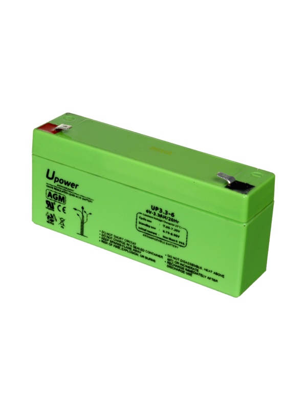 Machugas - Batería recargable - Tecnología dirigir ácido Prolongación - Voltaje 6 V - Capacidad 3.2 Ah - 66 x 134 x 34 / 670 g - A respaldo ou usar directo