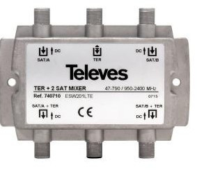 Misturador Blindado 3e/2s TV-SAT1-SAT2 "F"