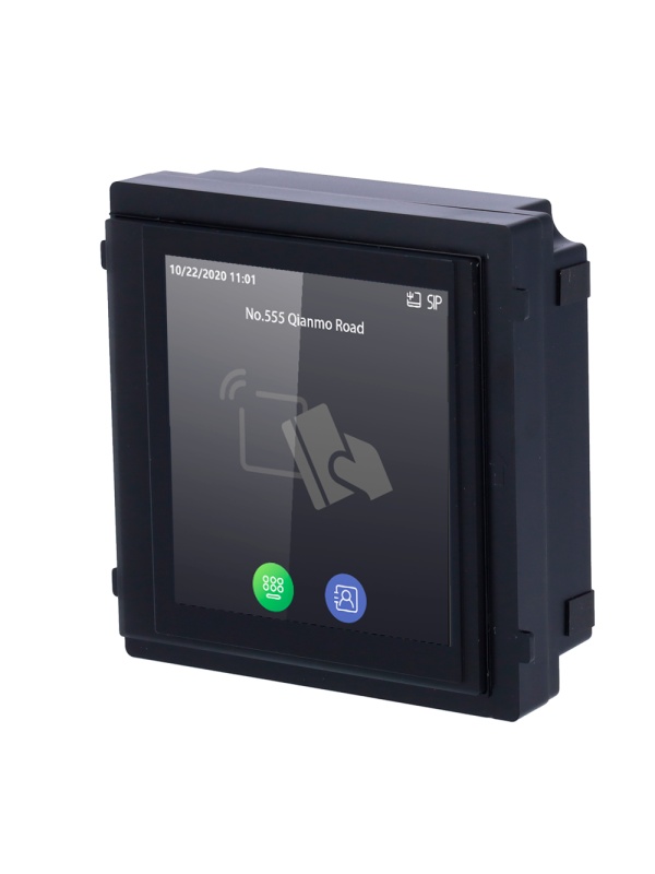 Módulo de extensão - Ecrã táctil IPS 4" | Teclado e diretório - Abertura com cartão MF e PIN - Armazenamento 500 contactos - Adequado para uso exterior IP65 | IK08 - Montagem modular