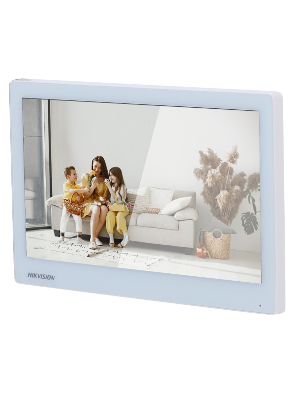 Monitor para videoporteiro - Ecrã tátil TFT com 7" moldura estreita - Áudio bidireccional - TCP/IP, Wi-Fi, SIP | 2 saídas de relé - Ranhura para cartão microSD até 128 GB - Montagem em superficie | Branco
