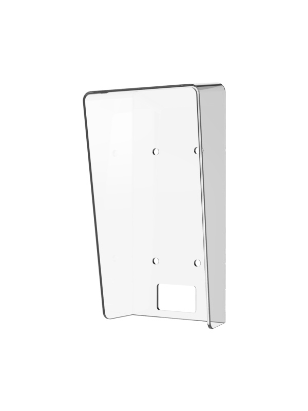 Montagem em superfície com viseira - Específico para videoporteiros - Compatível com DS-KV61x3-xPE1 - Orifícios de conexão - 150 (Al) x 80 (Lg) x 49 (Fd) mm - Fabricado em metacrilato