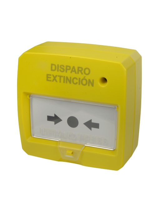 Remarishable button - Special for Extinguisher Panel - Manual Activation - LED Indicator - Surface Installation - Rearmed by hand or by key
