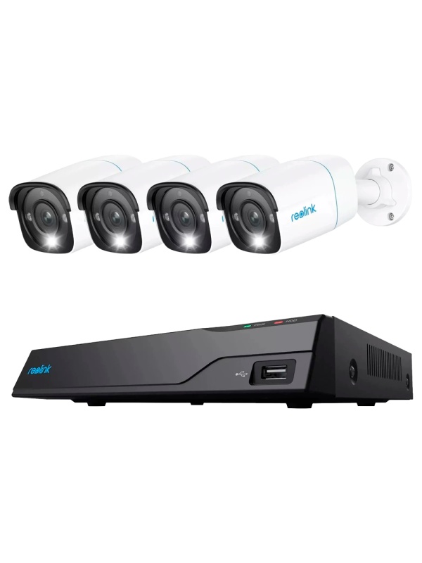 Reolink Kit NVR POE + 4 Chambers 5MP POE 2TB - 5MP (2880x1616) - Detection of Persons / Animals / Vehicles - E -SATA - 2TB HDD - Apt Outdoor