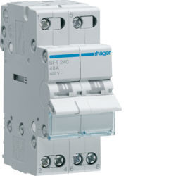 SFT240 - Inversor Modular c/ponto zero, 2P 40A HAGER EAN:3250615510921