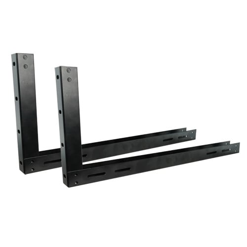 Suporte de parede - Para LOCKBOX-4U - 2 unidades - Fixação ajustável - Material metálico - Cor preto
