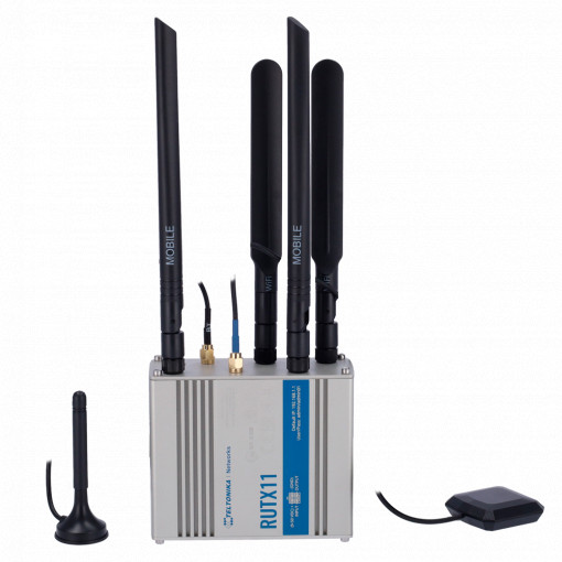 Teltonika Router 4G Industrial - Dual SIM 4G Cat 6 - Wi-Fi 5 - Bluetooth LE 4.0 - Posicionamento GNSS - 4 puertas Ethernet RJ45 Gigabit