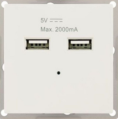 TOMADA 2x USB charger ENCASTRAR 5V Max.2000A