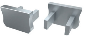 TP1111 - Topo Plastic. Silver P/Perfil XANGAI - Quant. fornecida = 1 un
