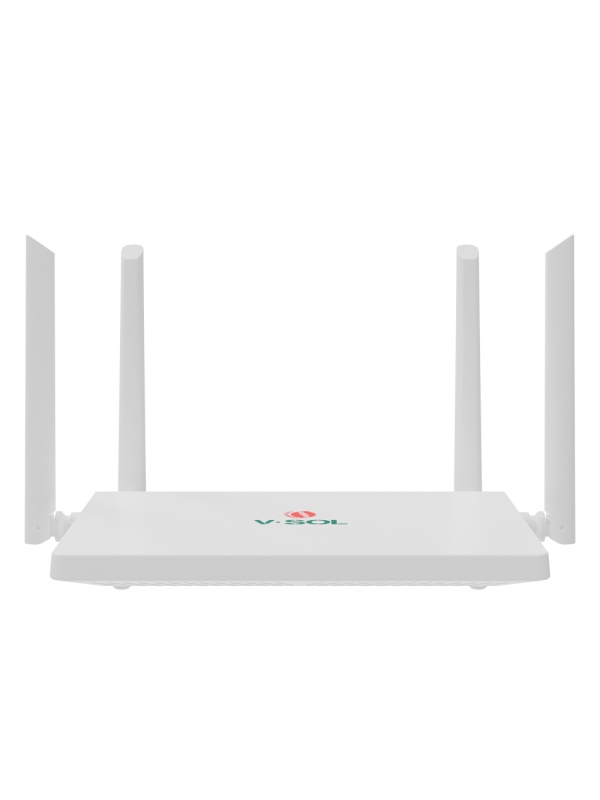 V-SOL Router Wi-Fi 6 AX3000 - 4 Portas RJ45 10/100/1000 Mbps - 802.11ax 2x2 e banda dupla 2,4 e 5 GHz - Escritório pequeno / Escritório doméstico / Gaming