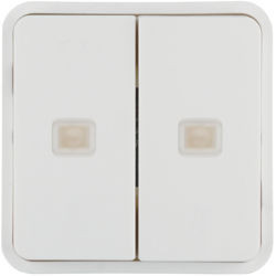 WNT954B - Tecla 2x Cubyko KNX c/ sinaliz, br HAGER EAN:3250617178839