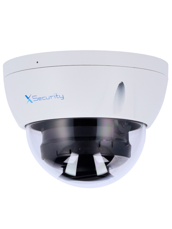 X-Security Câmara IP Dome - 6 Megapixel (3288x1850) - Lente fixa 2.8mm - WDR 120dB | Dual Light (IV 30m e luz branca 30m)) - WizSense, com classificação de pessoas e veículos - MicroSD 256GB / IP67 &amp; IK10
